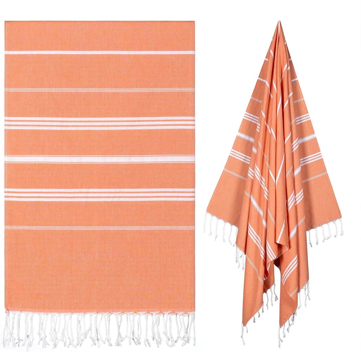 Strandlaken oversized - 100 x 177,8 cm, sneldrogend, zandvrij, dunne strandhanddoeken voor volwassenen, extra grote lichtgewicht reishanddoek, strandaccessoires (koraal)