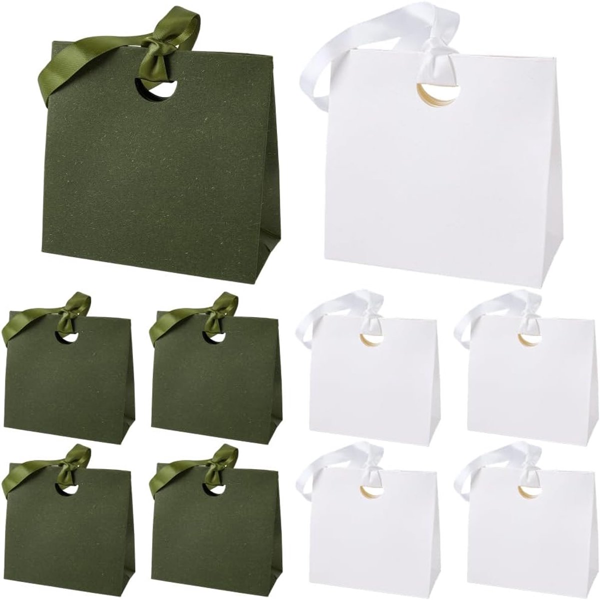 10 geschenkzakjes van papier, herbruikbaar, 6,1 x 2,8 x 5,8 cm, zwart, voor bruiloften, bruidsmeisjes, vrijgezellenfeesten, housewarming, C-feestjes