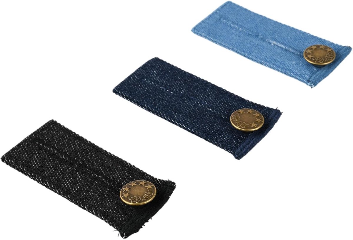 3-delige taillebandverlenger voor dames, verstelbare knoopverlenger, broekverlenger voor jeans, rokken en zwangerschapskleding