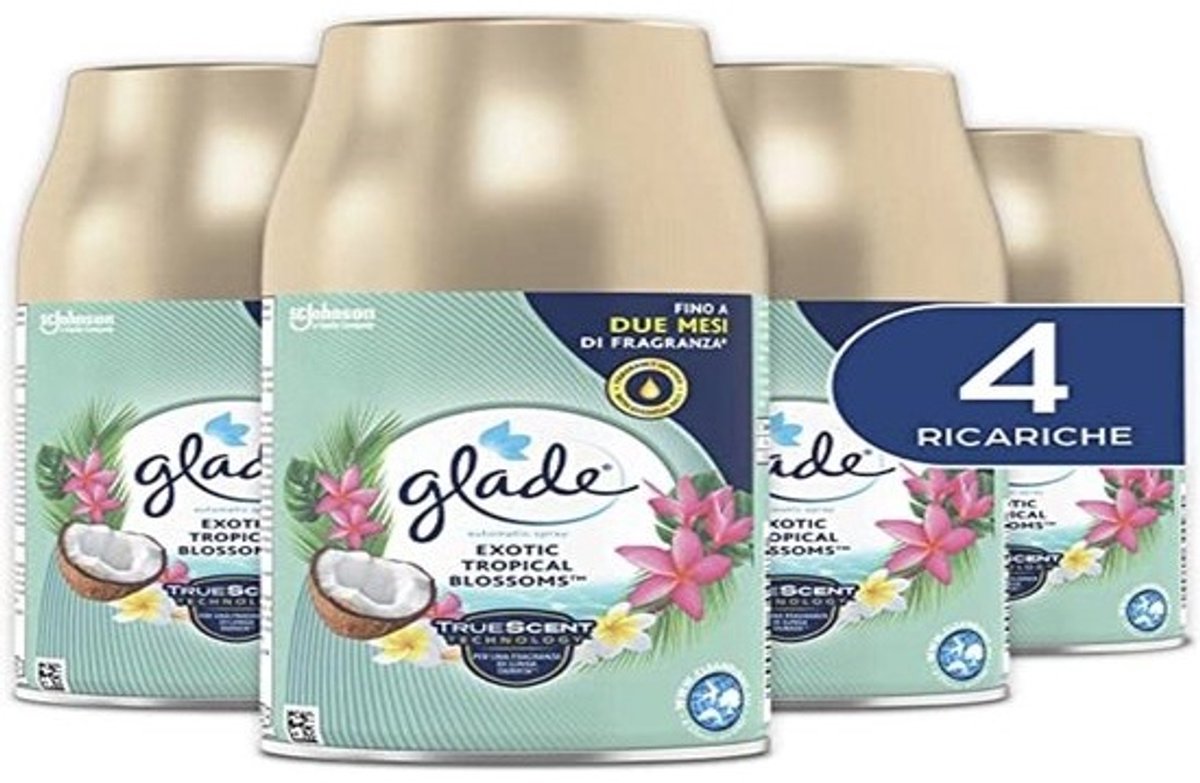 Automatische Navulspray voor Kamergeur - Exotic Tropical Blossom - 4 Navulverpakkingen à 269 ml