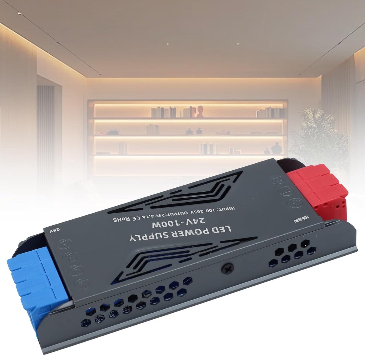 Voeding 24V 100W Transformator LED Trafo AC 230V Naar DC 24 Volt 4,2A Slank Constante Spanning LEDs Driver Voeding 24V Ultradunne Laagspanningstransformator Voor Binnen, LED-strips