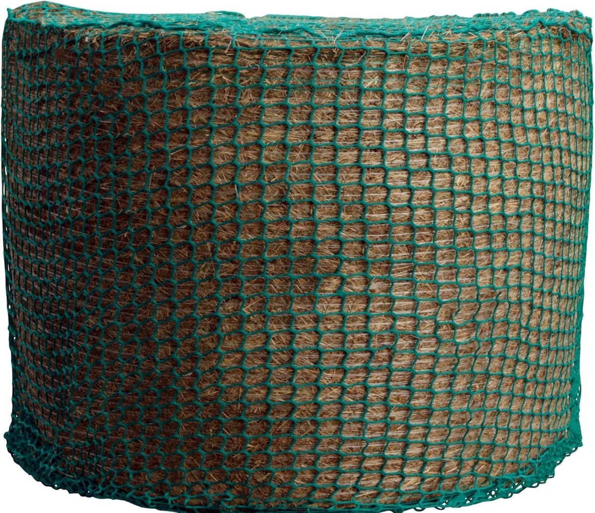 Hooinet voor paarden, hooinet, ronde ballen, diameter 150 cm, hoogte 150 cm, robuust rond balnet, uv-beschermd en weerbestendig, rond balnet, geschikt voor soorten voeding, fijnmazig
