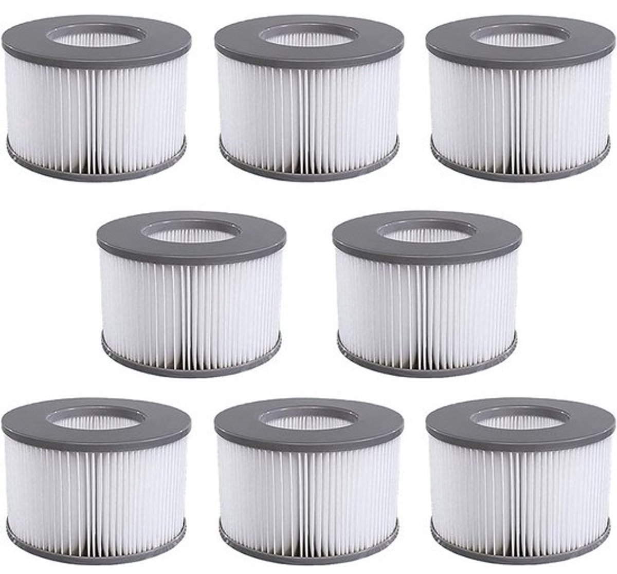 Reservefilters voor opblaasbare zwembaden en spa's - 8 stuks vervangingsfilterpatronen