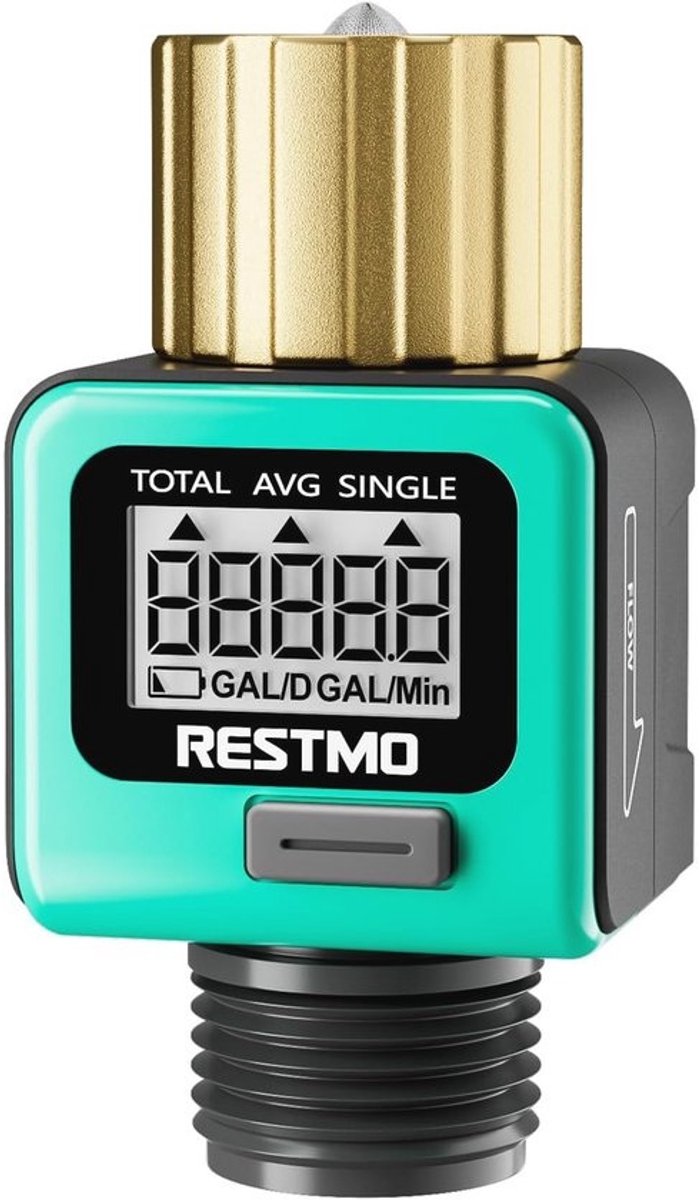 Waterdebietmeter voor tuinslang - Meetwaterverbruik en debiet in gallons/liters - Ideaal voor gazonsproeiers en watertank vullen