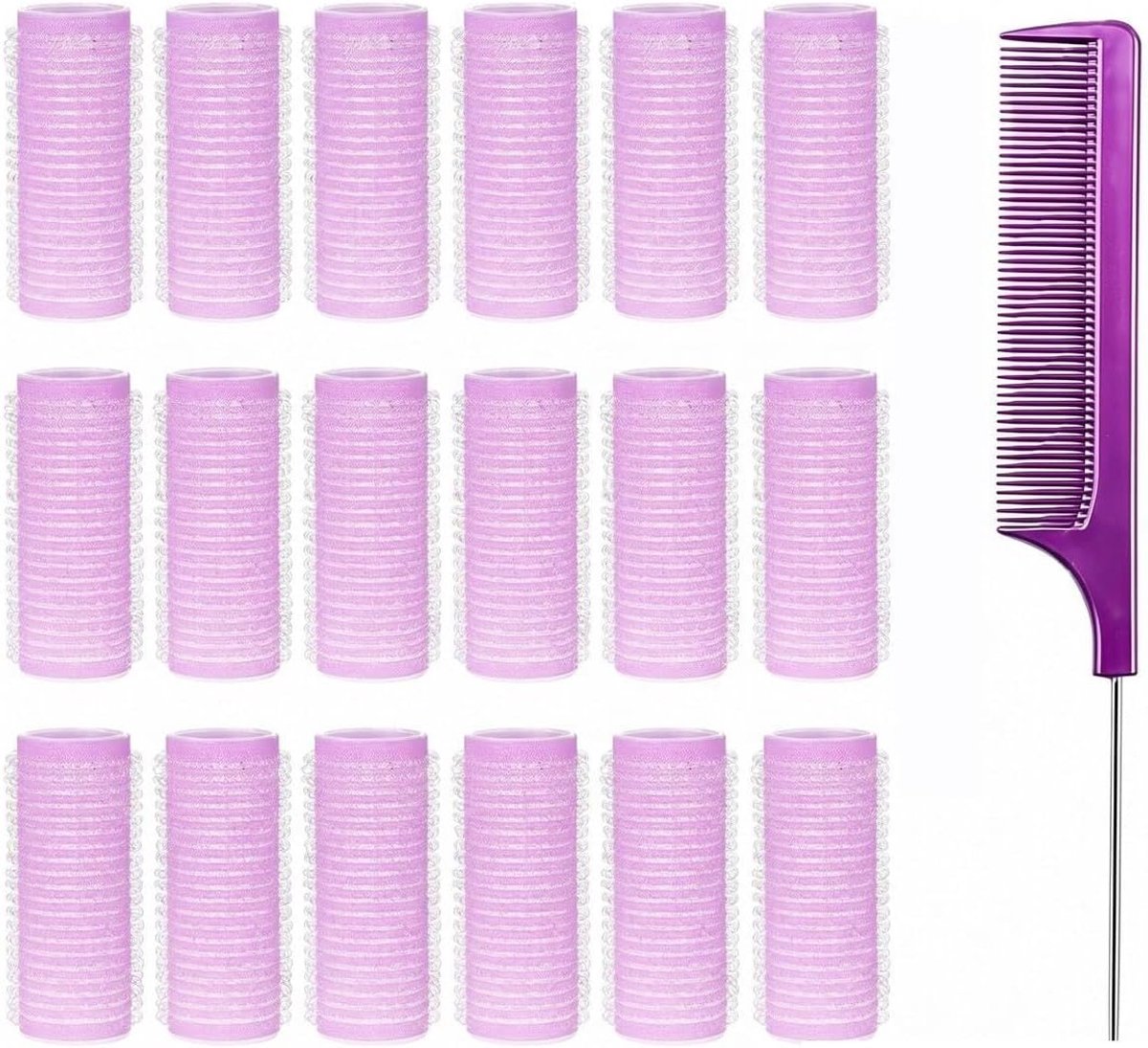 Mini-krulspelden 1,5 cm - paars - zelfhouder tegen wegglijden - hittevrij volume voor kort haar - ShopVlot