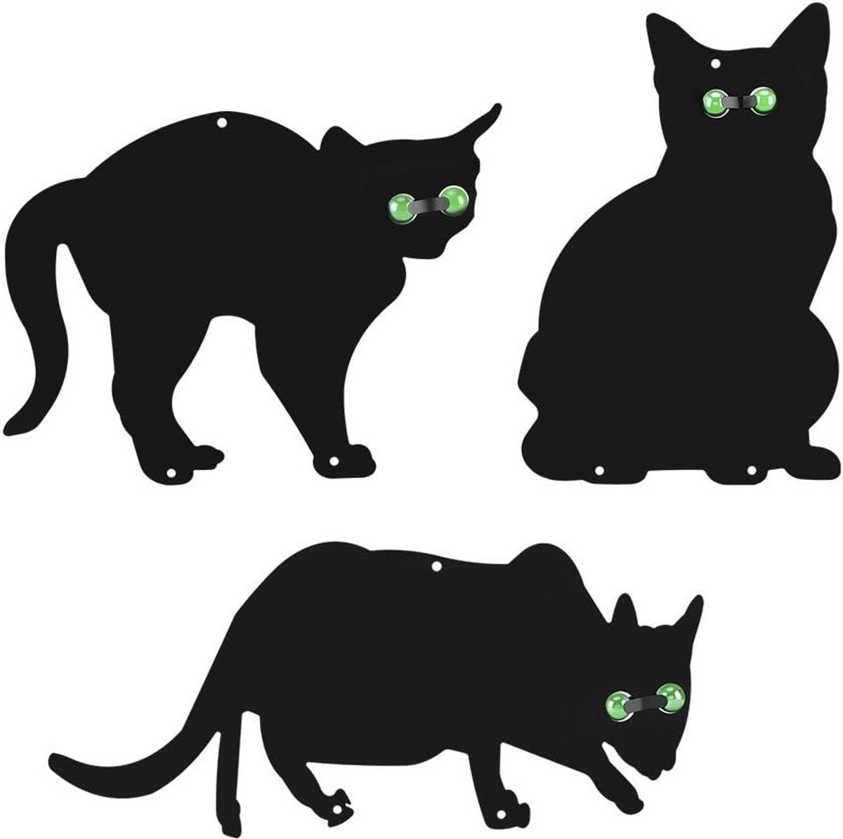 3 x Metalen Kat Afschrikkers, Dierenbestrijding voor Vogels, Knaagdieren en Vossen in de Tuin