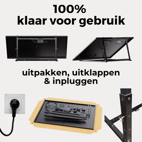 CJX Solar - zonnepanelen met stekker - direct in stopcontact - inclusief montage set — afbeelding 5