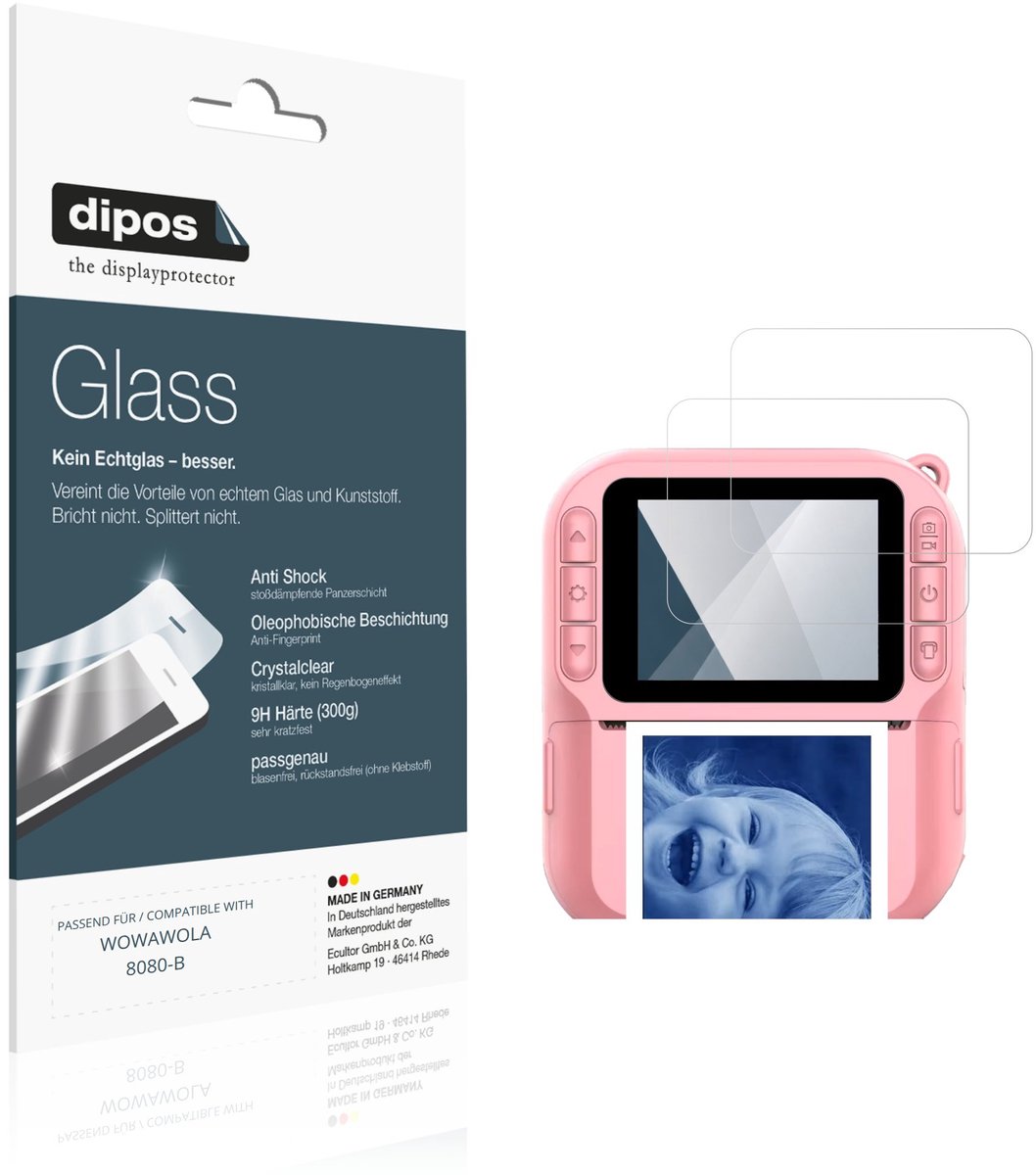 dipos – 2x Pantserfolie geschikt voor WOWAWOLA 8080-B | 9H Screenprotector