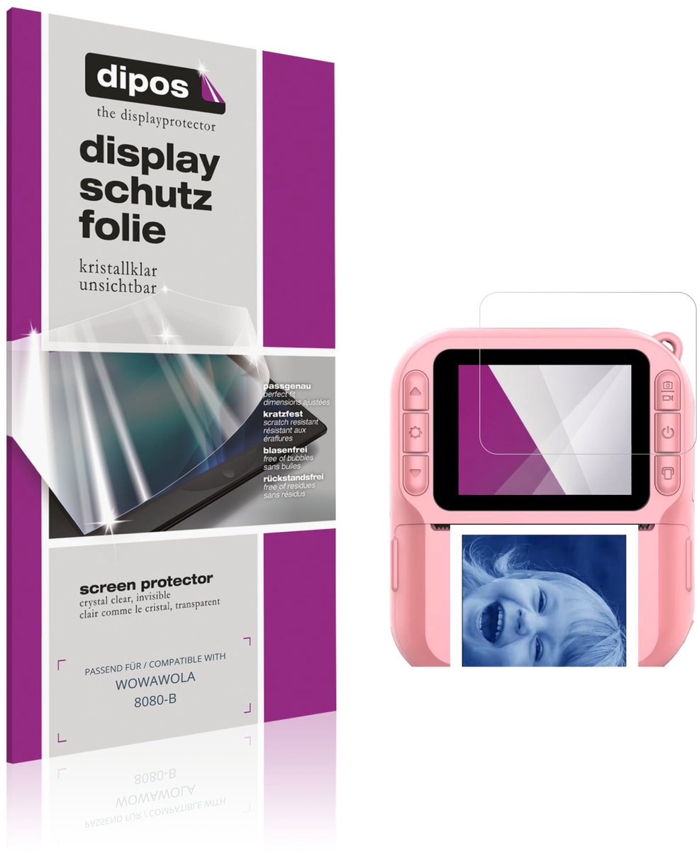 dipos – 4x Beschermfolie geschikt voor WOWAWOLA 8080-B | Krasbestendige & heldere Screenprotector Ultra-Thin