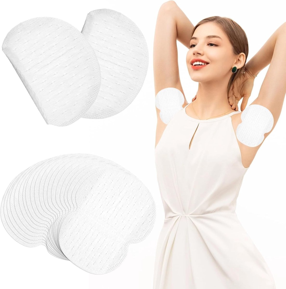 Zelfklevende Zweetpads voor Onderarmen - 80 Stuks Wegwerp Zweetabsorberende Pads voor Comfort en Frisse Geur
