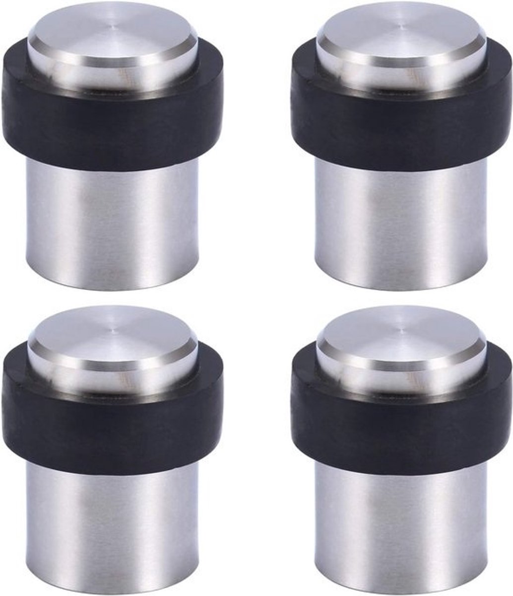 Cilindervormige Vloer Deurstopper 4.5cm van Roestvrij Staal met Schroeven