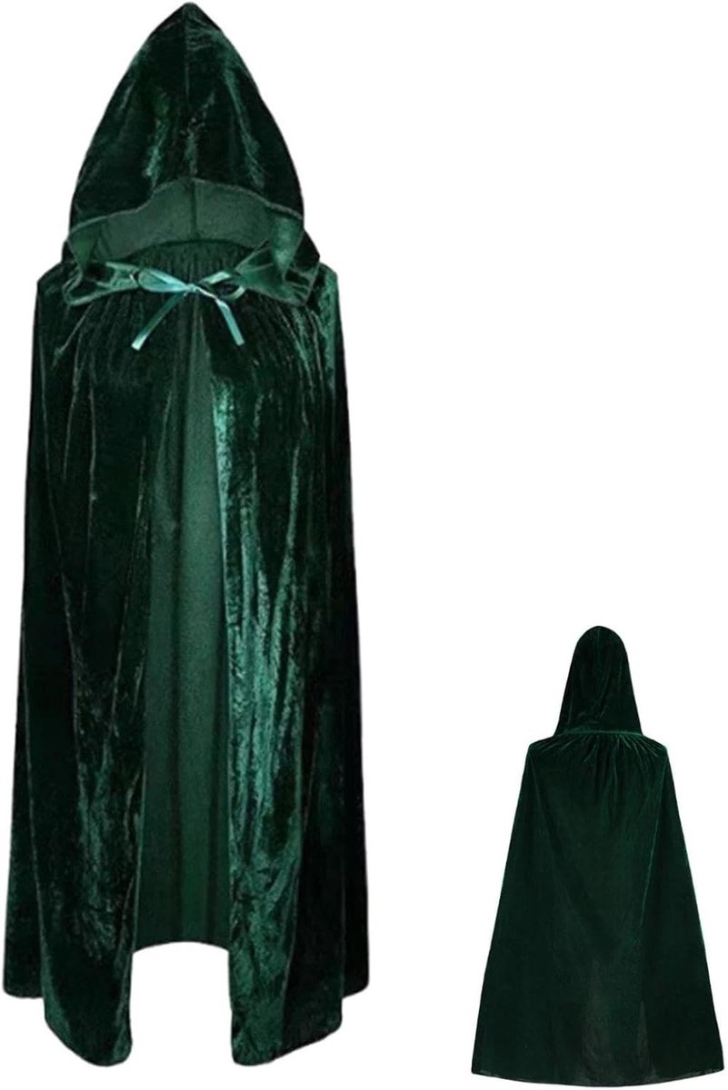 Elegante Groene Middeleeuwse Damesjas van 170 cm - Perfect voor Halloween, Renaissance Fairs en Themapartijen