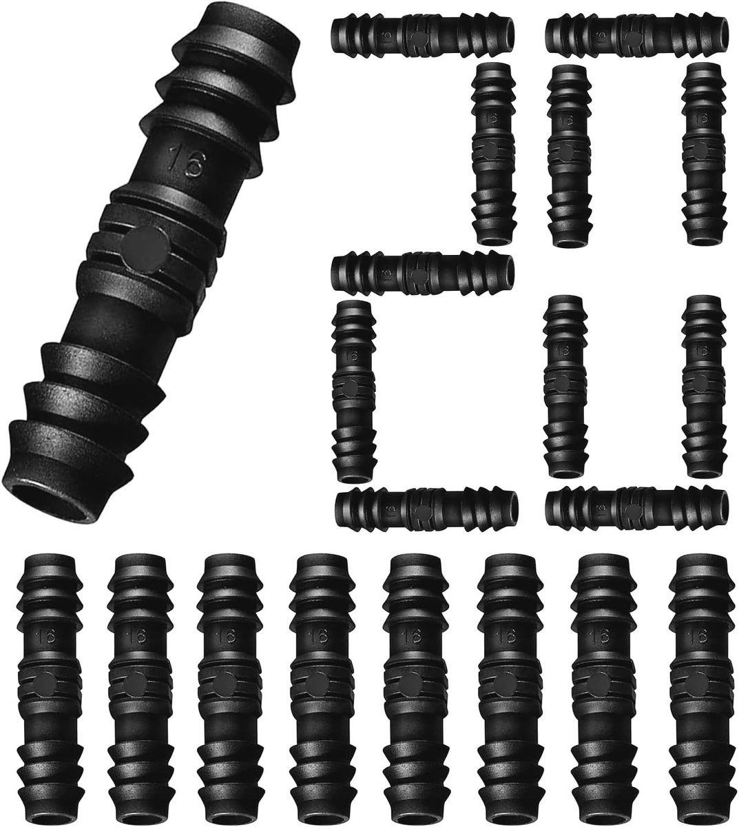 20 stuks slangaansluitingen voor 16 mm irrigatiesysteem, slangaansluiting, druppelirrigatie, aansluiting (koppeling)