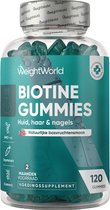 WeightWorld Biotine Haar Gummies - 5000 mcg - Voor de Haren, Huid en Nagels - Met Selenium, Inositol en Vitamine B12 - Gelatinevrij