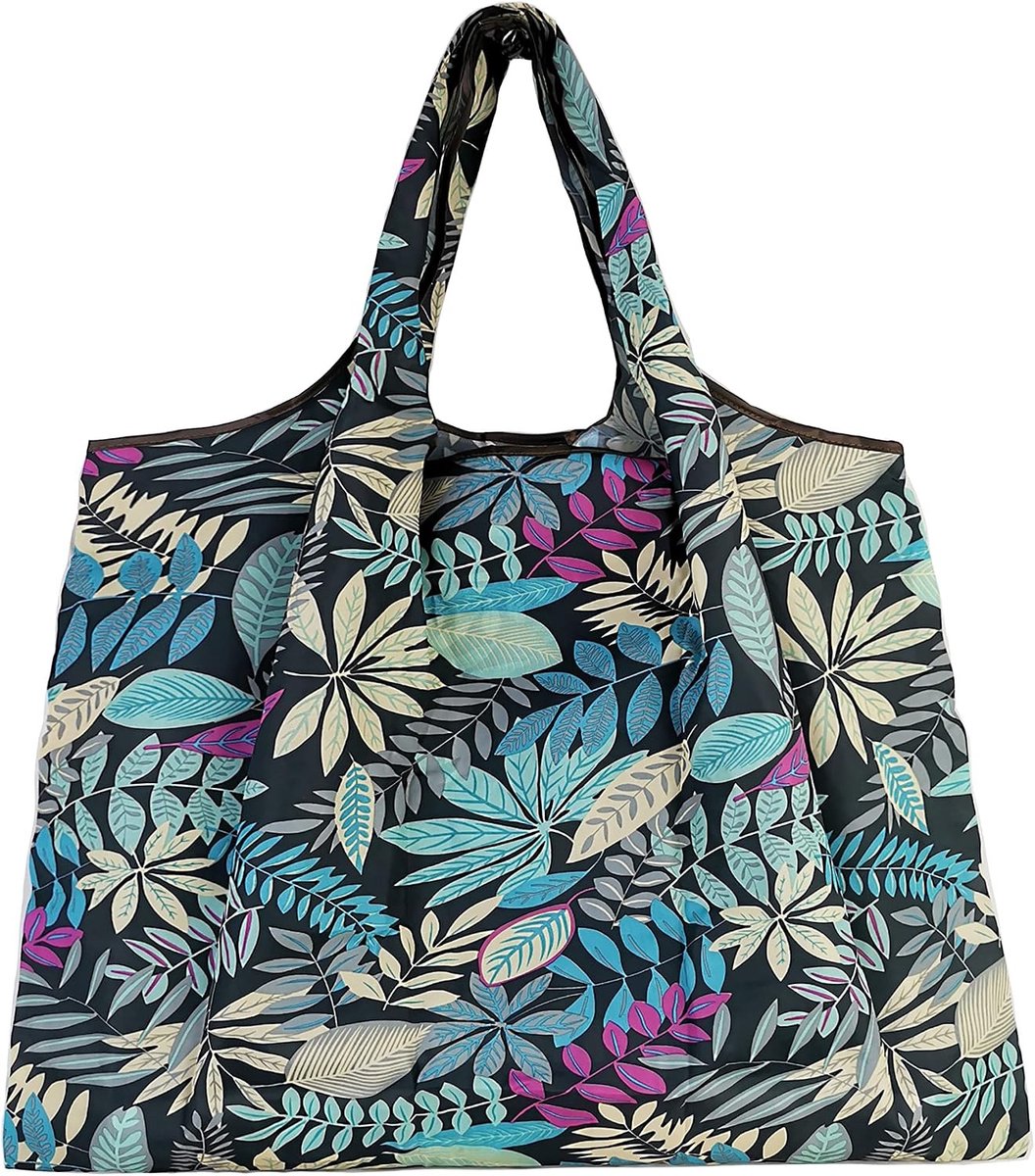 Grote Vouwbare Tas 50 x 26 cm, Herbruikbare Winkeltas, Lichtgewicht Handtas, Sneldrogend en Scheurbestendig voor Winkelen, Reizen en Uitstapjes