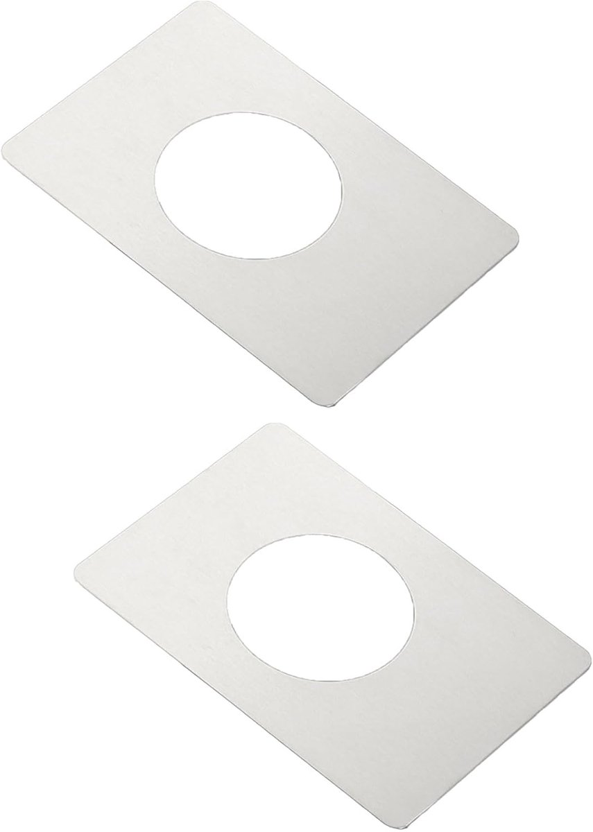 Reparatieplaat voor deursloten, roestvrijstalen deurknoppen bevestigingsplaten, zelfklevende slotversterkingsplaat voor vervanging van deurslot (55 mm rond gat)