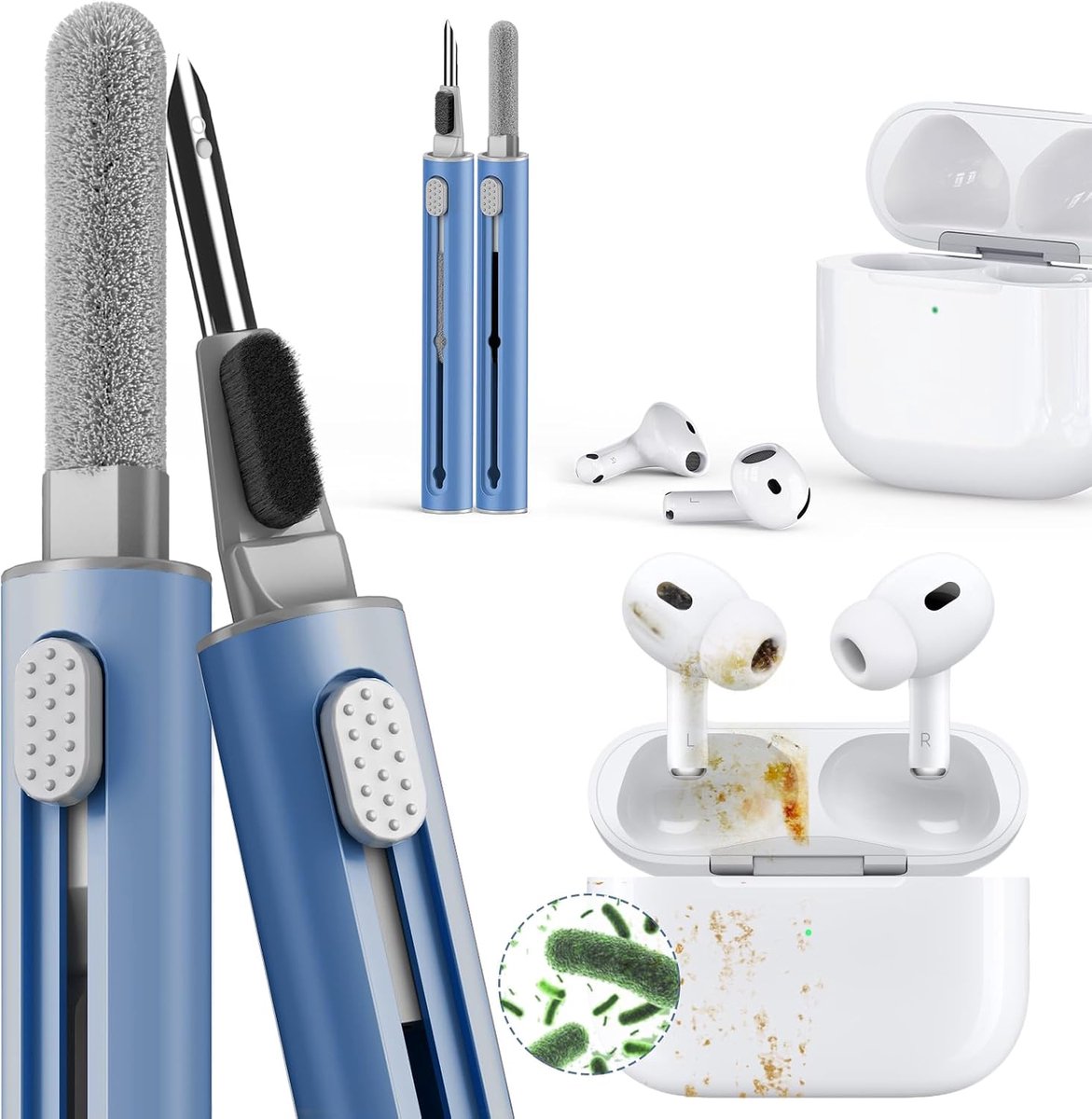 Multi Cleaning Kit for AirPods & All Earbuds (Navy Blue)