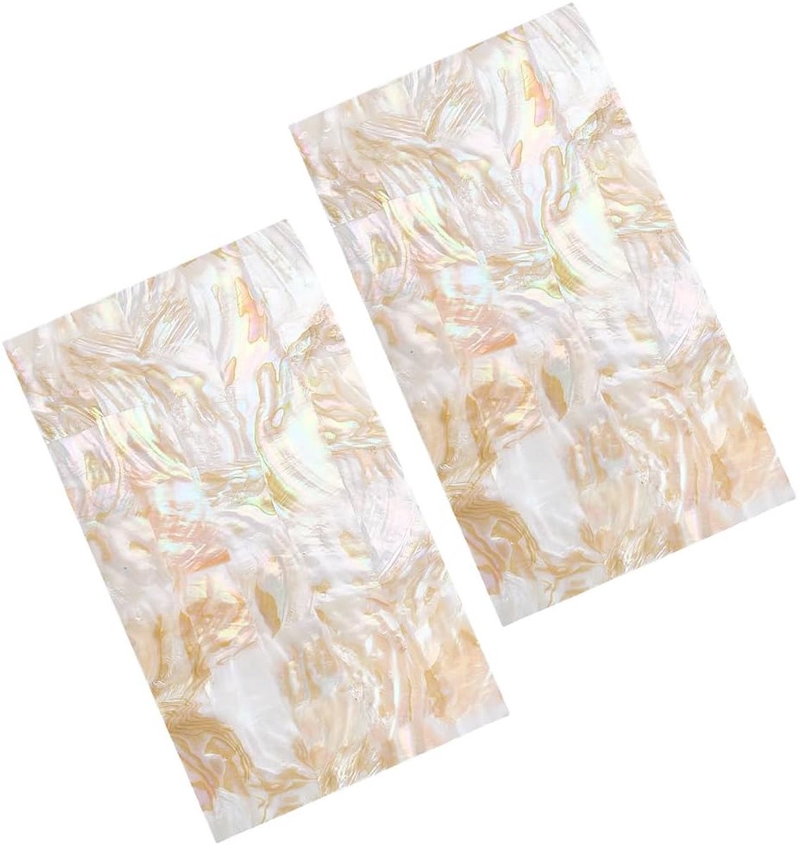 2 stuks parelschelp zelfklevende decoratie voor inleg ambachtelijke natuurlijke schelpvellen rechthoekige wanddecoratie voor badkamer muurdecoratie doe-het-zelf handwerk handgemaakte