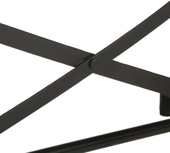 Houten consoletafel 110x42x76 cm met ijzeren frame en twee planken rustieke oude houten look van gerecycled hout — afbeelding 4