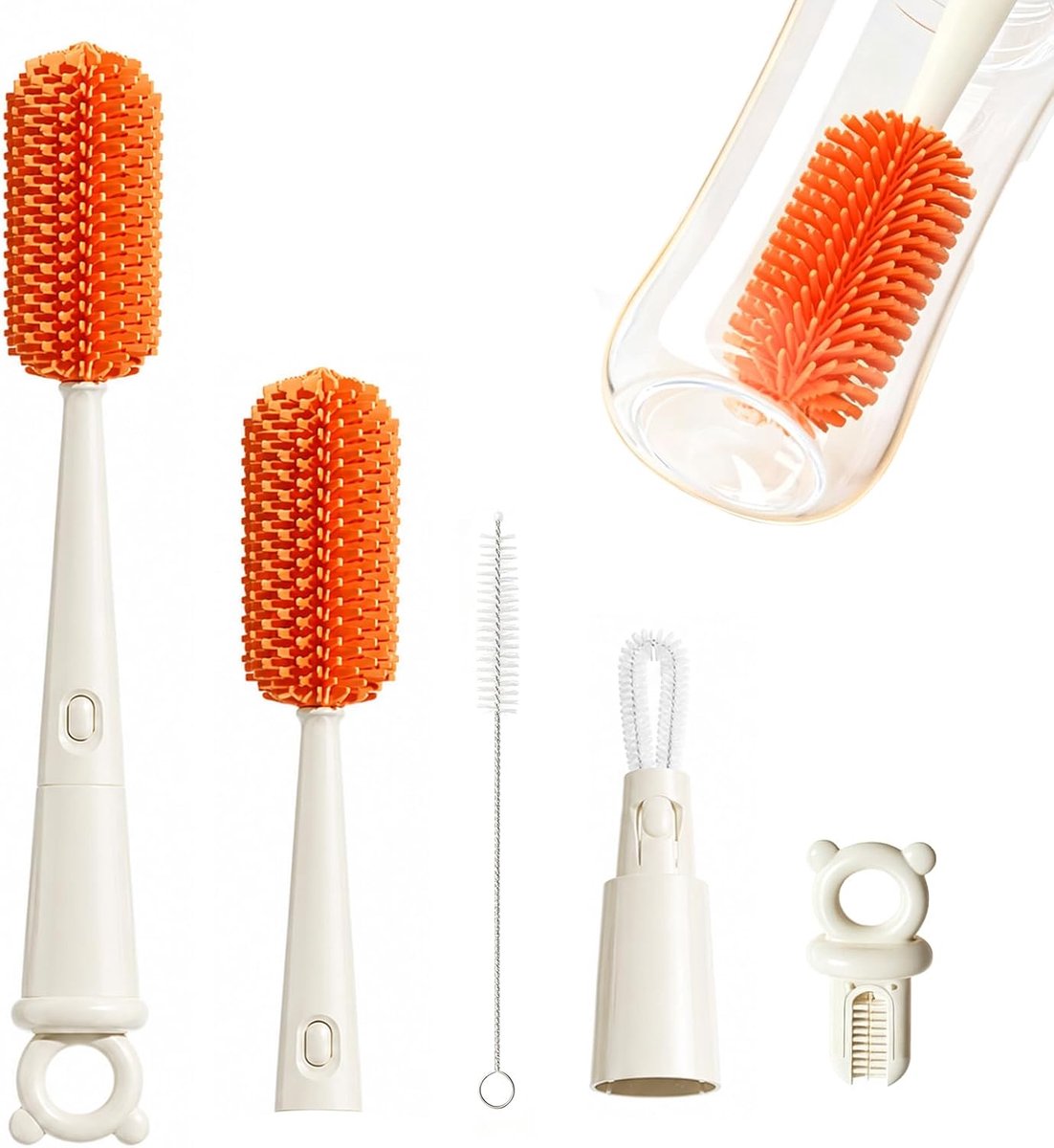4-in-1 siliconen flessenborstel