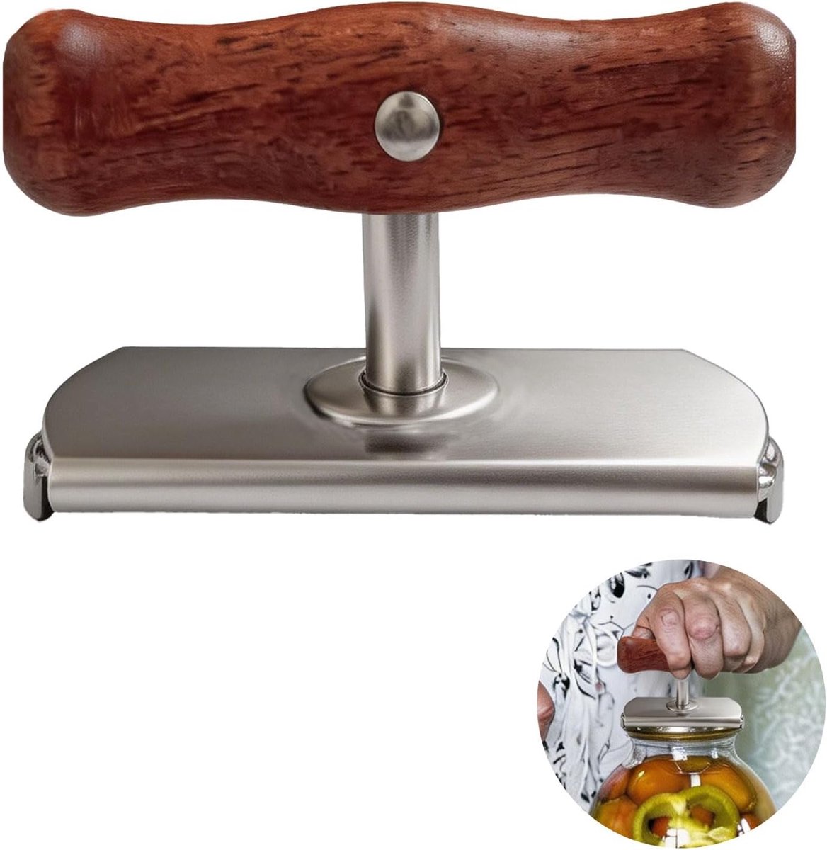 Blikopener van roestvrij staal, flesopener voor senioren, handmatige flesopener, verstelbare glasopener, schroefdekselopener, roestvrijstalen potopener, keukengadgets
