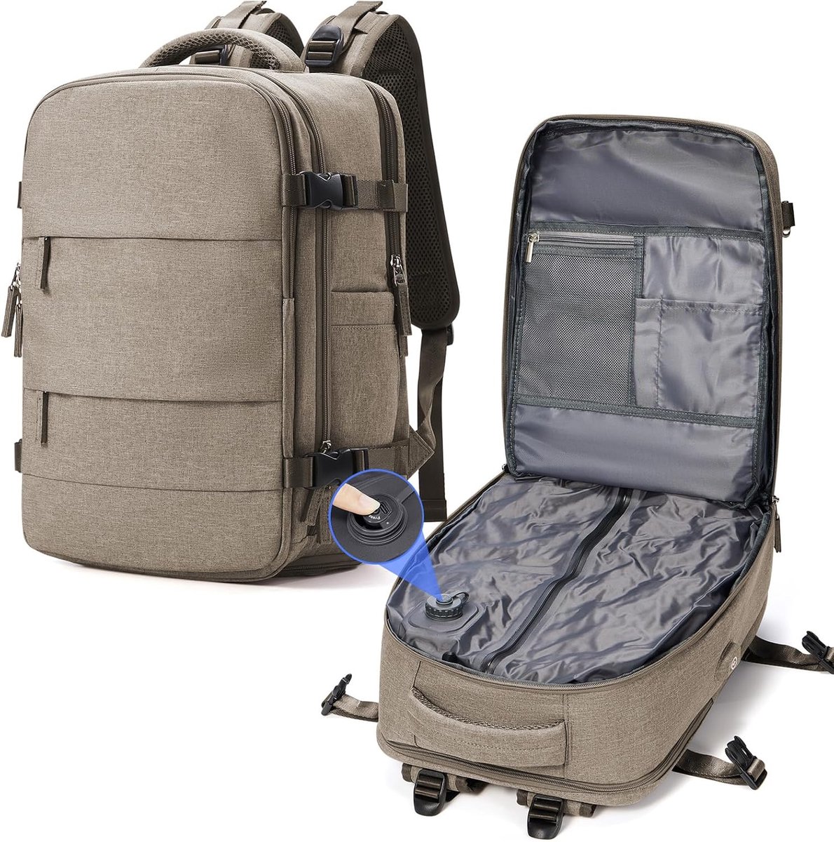 Handbagage Ryanair Wizzair Kaki
