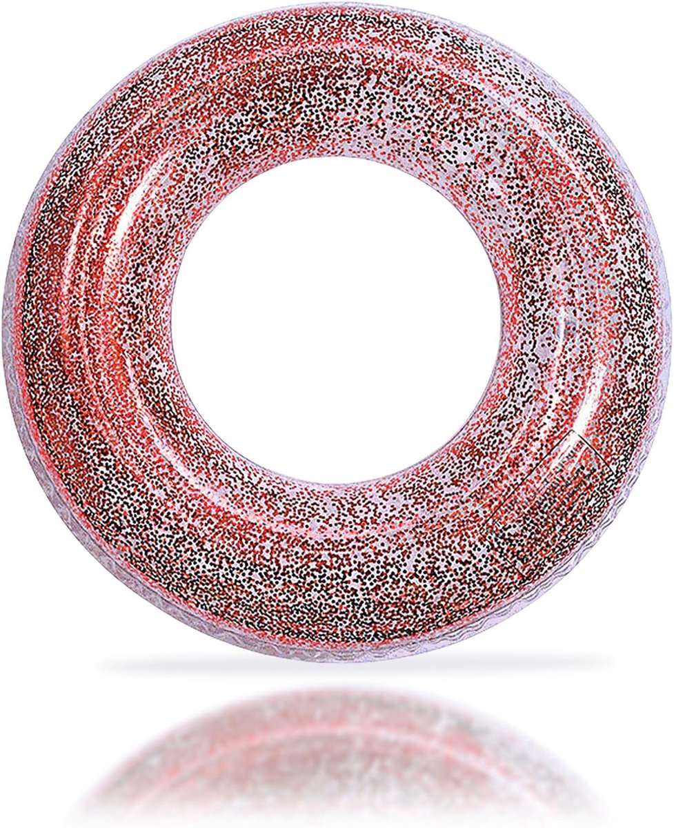 Zwembad Opblaasbare Zwemringen voor Volwassen Tiener, 90/70cm Pailletten Opblaasbare Zwembad Float Rubber Ring, Blauwe Flotatie Buizen Ringen Zwembad Floaties voor Vrouwen Zomer Strand Party Water