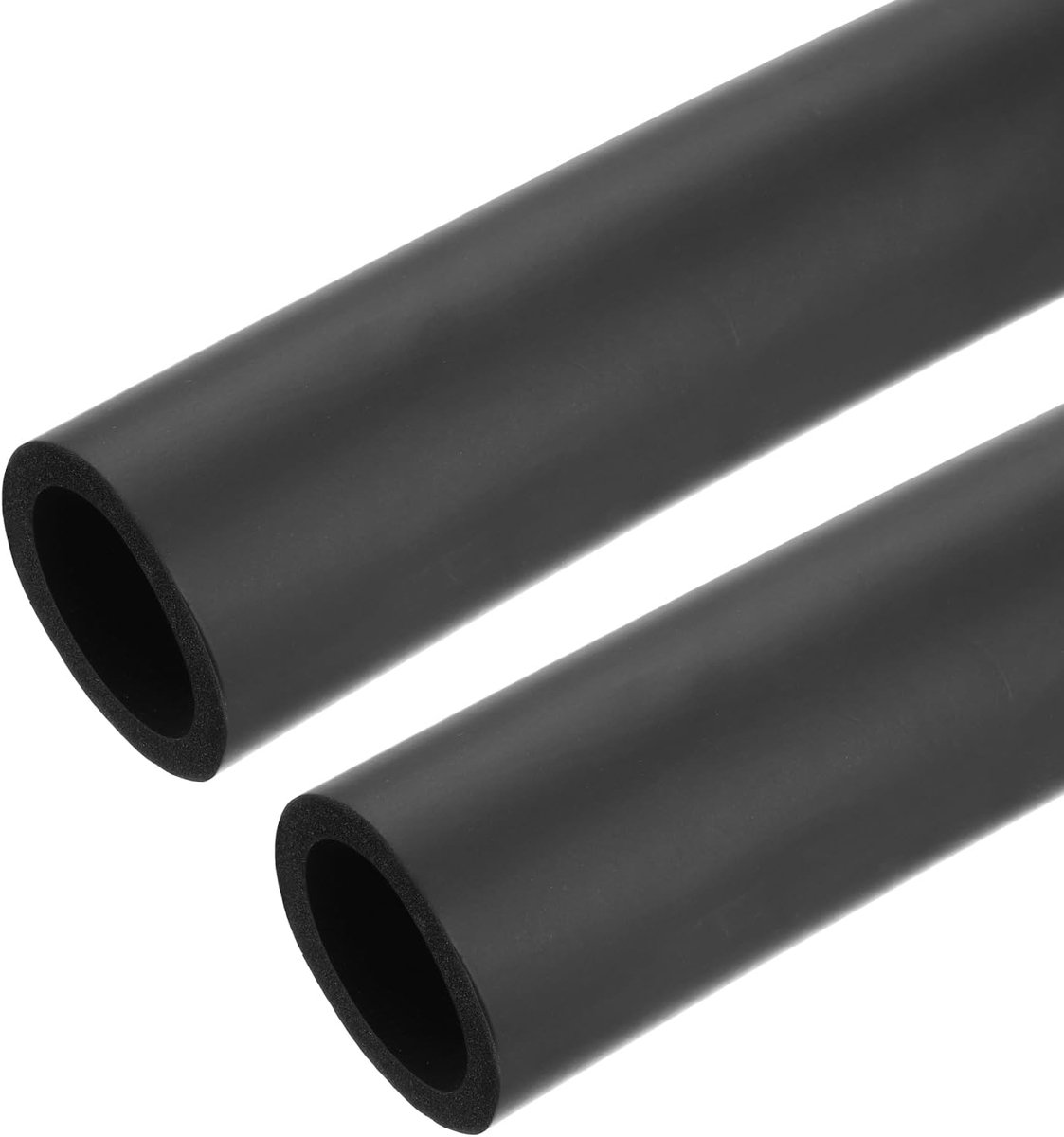 Schuimslang isolatie voor gripbescherming, rubberen buisisolatie, 2 stuks, binnendiameter 40 mm, buitendiameter 55 mm, lengte 1 m, zwart