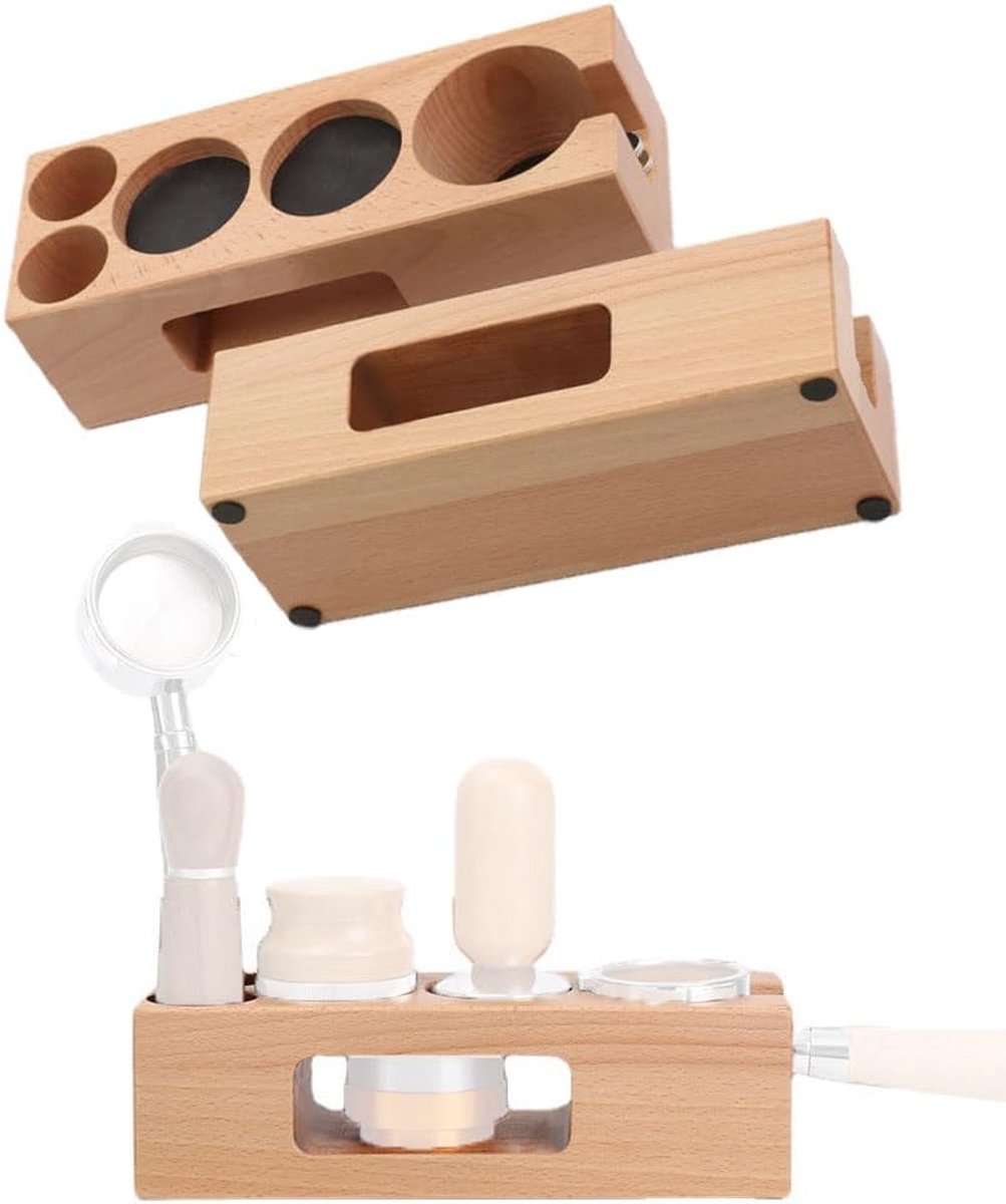 Zalati Sabotagehouder, hout, espressomachine, koffiefilterstandaard, portafilterrek voor het maken van koffie, 51/54 mm