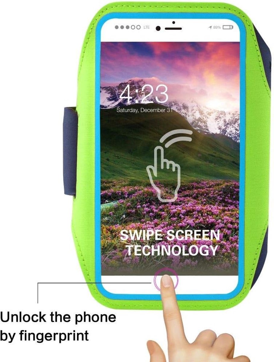 Hoes ultradunne armband sport wandelen hardlopen fitness fietsen sportschool voor GiONEE Elife S9T (2017) - groen