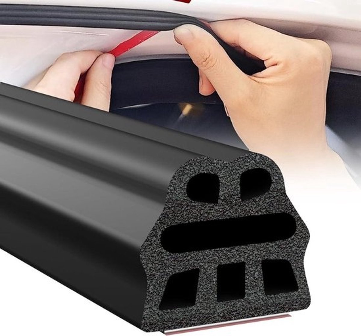 Zelfklevende deurafdichting rubberen tape - waterdicht en anti-stof - auto motorfiets kofferbak - 12 meter