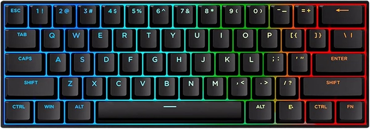 60 PRO 60% bedrade magnetische schakelaar, mechanisch gamingtoetsenbord met instelbare actuatie, snelle triggermodus, 8000 Hz polling rate, RGB Hot Swapped Keyboard voor pc/Mac gamers