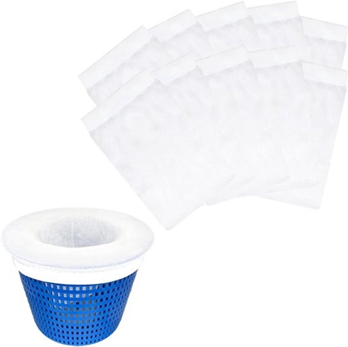VD WEIDE ENTERPRISE - 30 stuks zwembad skimmersokken voor manden en filters - universele nylon skimmer voor verontreinigingen .