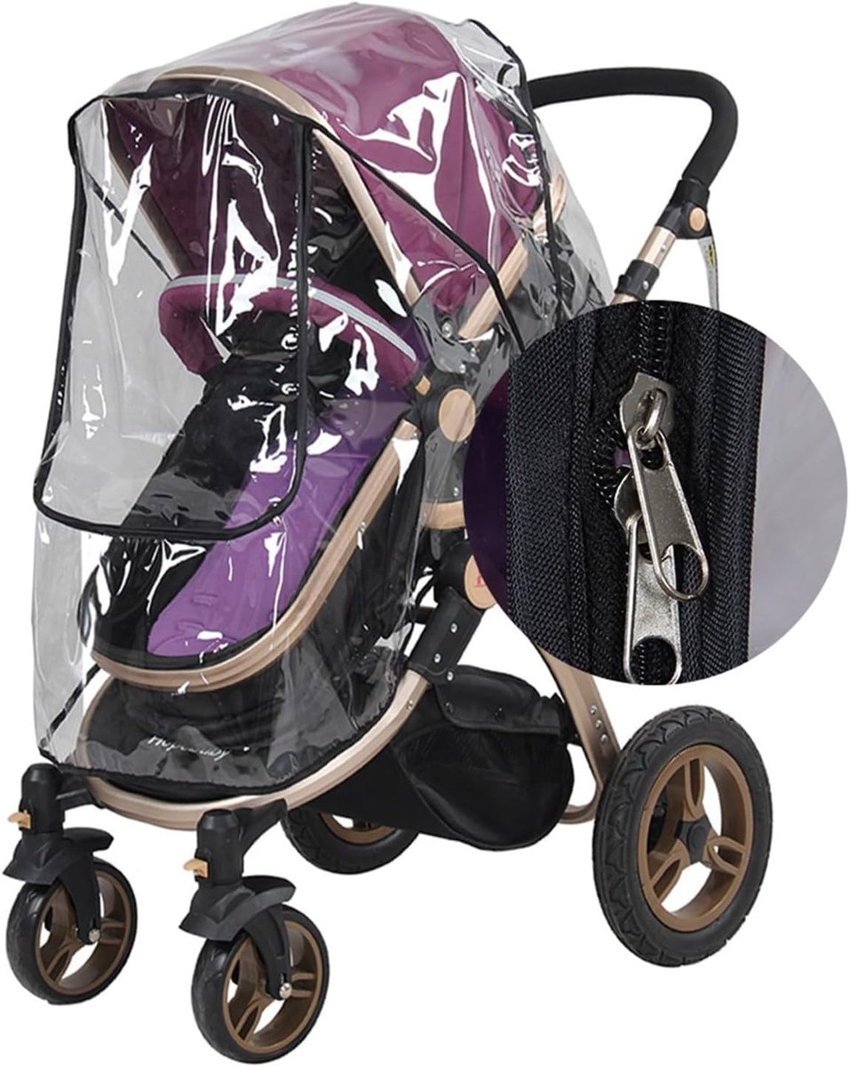 Waterdichte Kinderwagen Regenhoes van PVC: Bescherming tegen Regen en Wind voor Jouw Baby