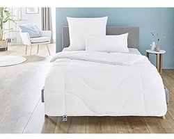 Badenia Bed Comfort Irisette Micro Thermo 4-Seizoenen Dekbed, met Drukknopen, Voor Alle Seizoenen, 240 x 220 cm, Wit