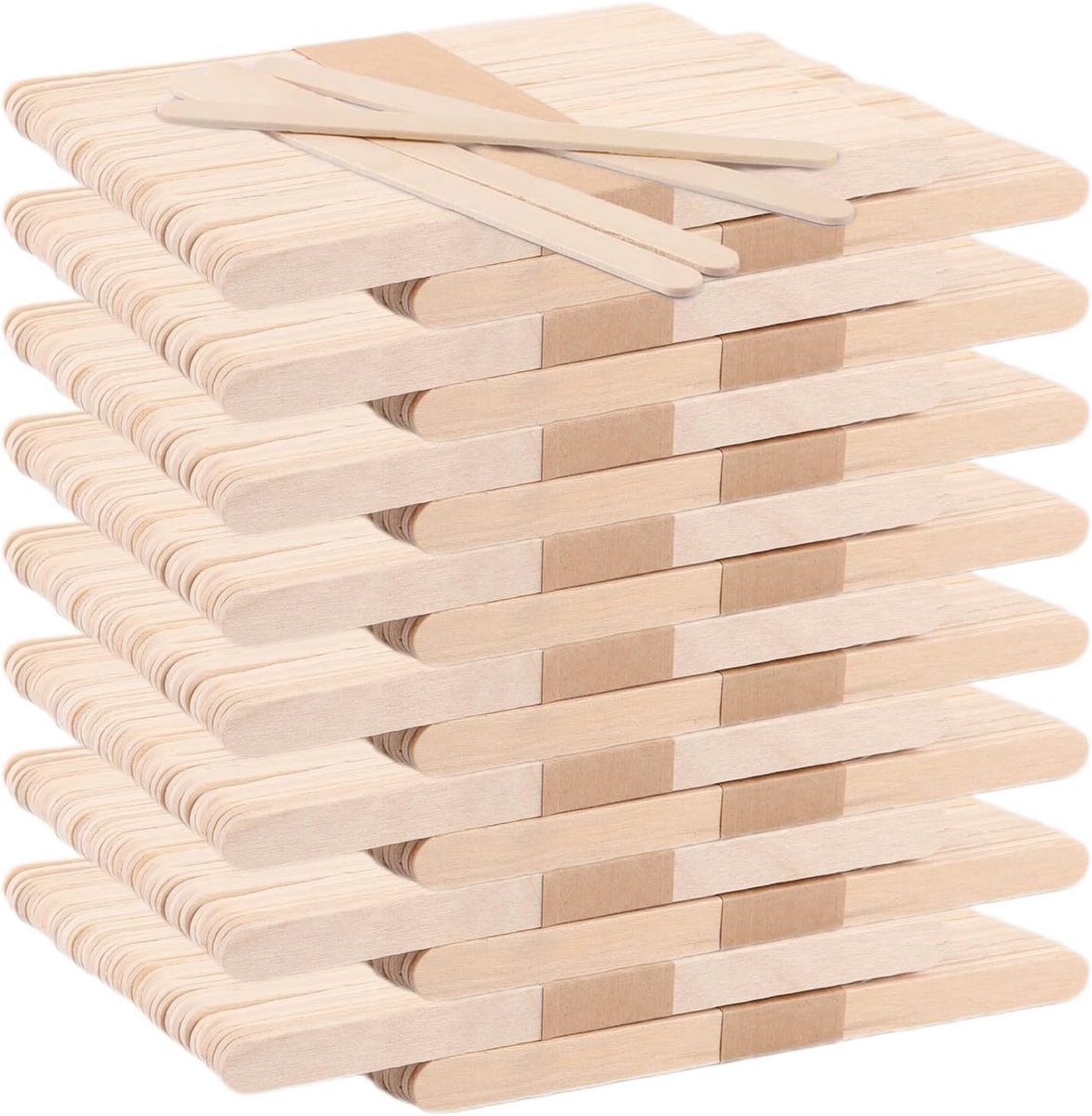 Houten ijsstokjes voor ambachten - 1000 stuks, 114 x 10 x 2 mm, ideaal voor DIY-projecten en creatief knutselen