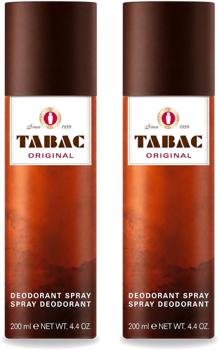 2 x Tabac Original - Deodorant Spray - Anti-transpirant - 200 ml - Voordeelverpakking - 2 stuks