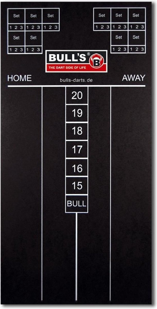 Bull's Darts Scorebord 60 Cm Met Krijtjes