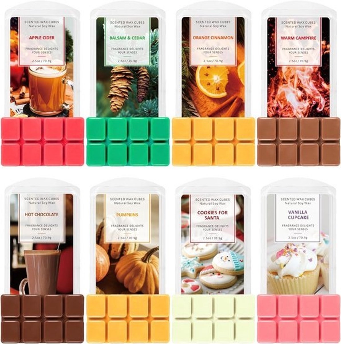 Geurblokjes Set van Sojawas - Geurwarmer Vulling voor een Heerlijk Huisparfum