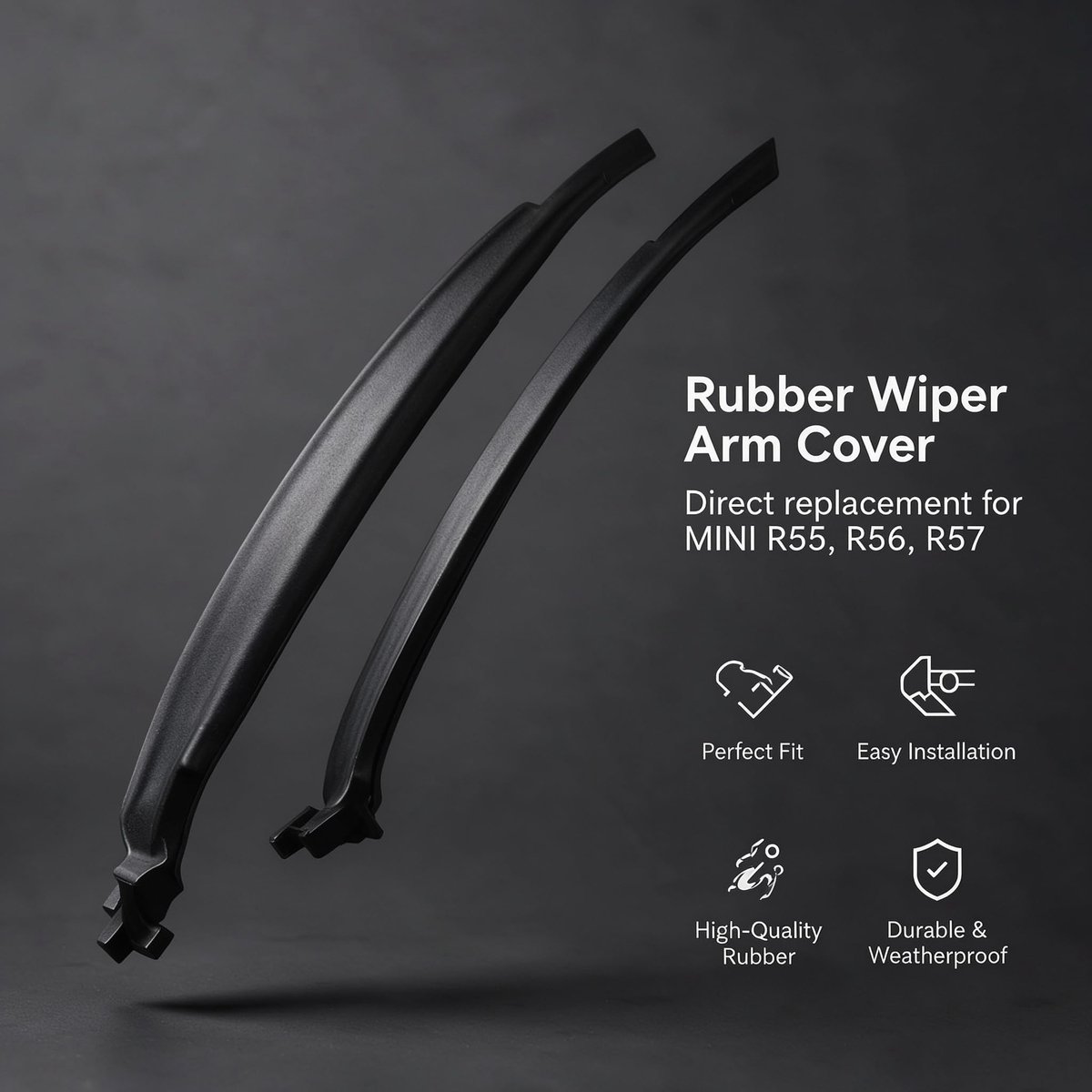 Rubber Ruitenwisser Cover Kap Seal - Voor MINI R55/R56/R57 - Duurzaam materiaal - Bescherming tegen slijtage - ShopVlot