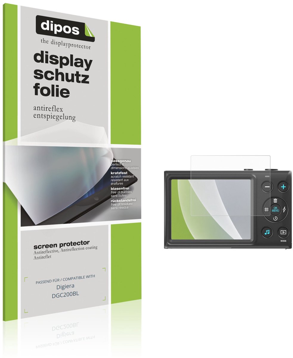 dipos – 4x Matte Beschermfolie geschikt voor Digiera DGC200BL | Krasbestendige & antireflecterende Screenprotector Ultra-Thin