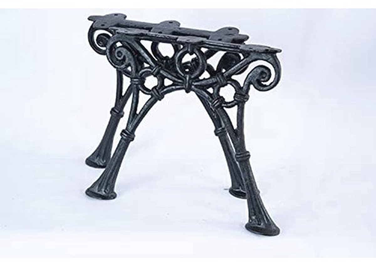 Gietijzeren bankpoten set voor houten planken - 2 stuks - Zwart - 46 x 39 x 37,5 cm