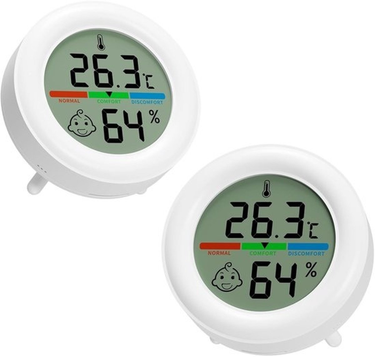 Mini Hygrometer en Thermometer - Compact - Hoge Nauwkeurigheid - Eenvoudig Afleesbaar - Voor Binnengebruik