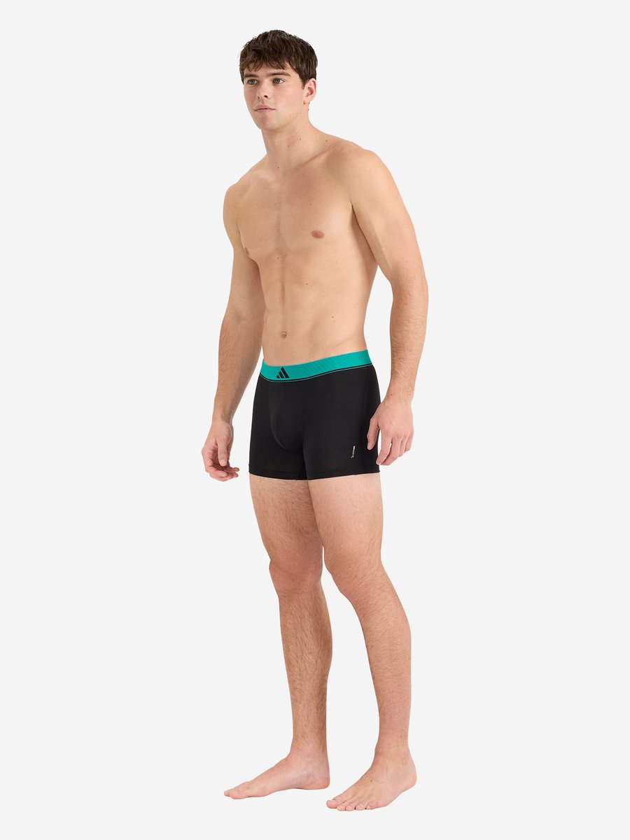 Adidas Microfiber boxer - trunk 3-pack zwart + print