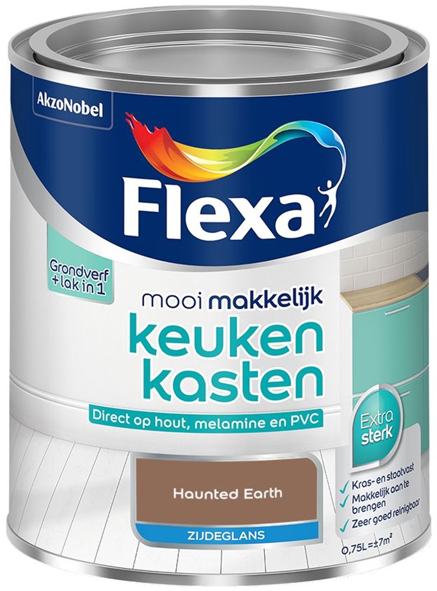 Flexa - Mooi Makkelijk Keukenkasten Zijdeglans - Haunted Earth - 750 Ml - Kleur Van Het Jaar 2027