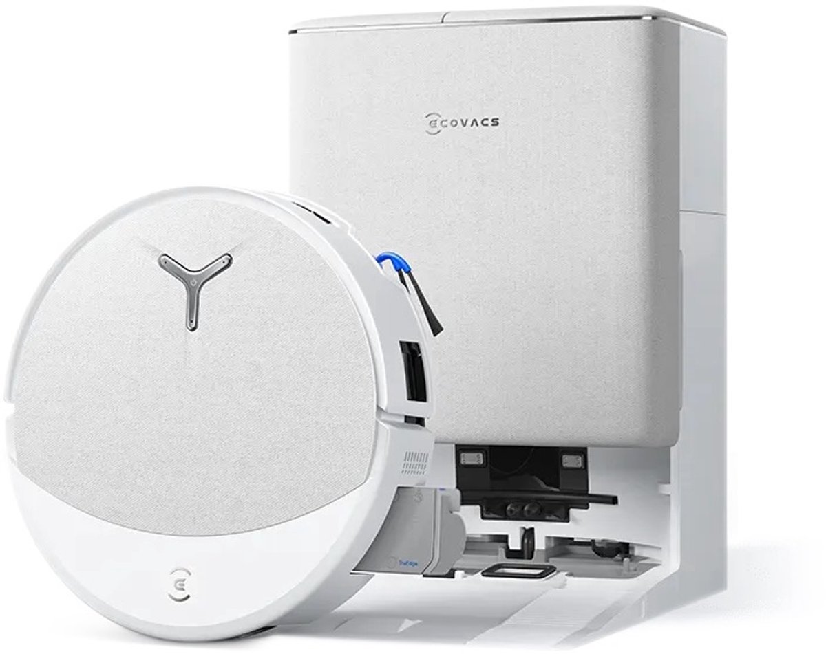 Ecovacs- Deebot T90 PRO Omni Wit EU - Robotstofzuiger - 30.000Pa - Charge PowerBoost - OZMO Roller 3.0 - ZeroTangle 4.0 - reiniging met warm water bij 75 °C - IA YIKO agent - automatisch legen
