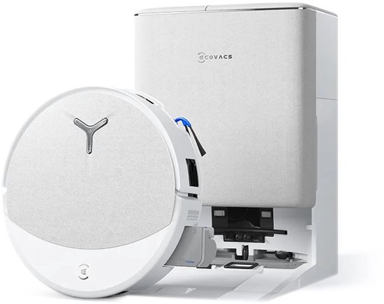 Ecovacs- Deebot T90 PRO Omni Wit EU - Robotstofzuiger - 30.000Pa - Charge PowerBoost - OZMO Roller 3.0 - ZeroTangle 4.0 - reiniging met warm water bij 75 °C - IA YIKO agent - automatisch legen