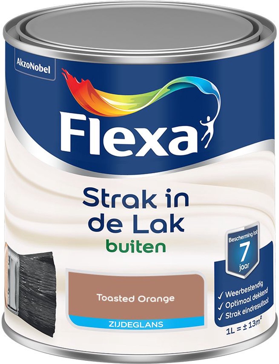 Flexa - Strak In De Lak Buitenlak Zijdeglans - Toasted Orange - 1 L - Kleur Van Het Jaar 2027