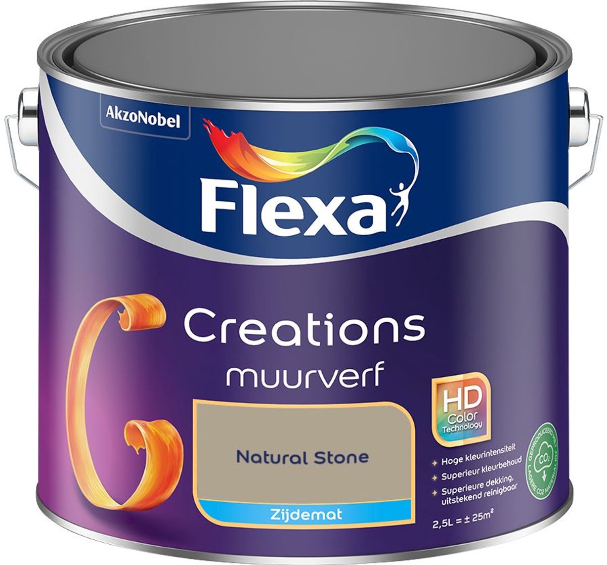 Flexa - Creations Muurverf Zijdemat - Natural Stone - 2,5 L - Kleur Van Het Jaar 2027