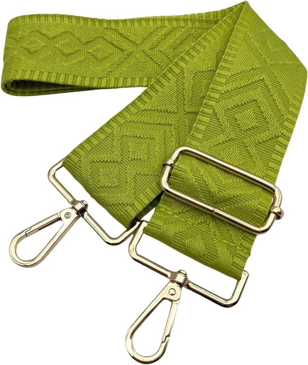 tasriem, breed, 5 cm schouderriem voor tas, tasriemen om te wisselen, gouden karabijnhaak, schouderriem, schouderriem voor dames, handtassen, crossbody doe-het-zelf, geelgroen, 13
